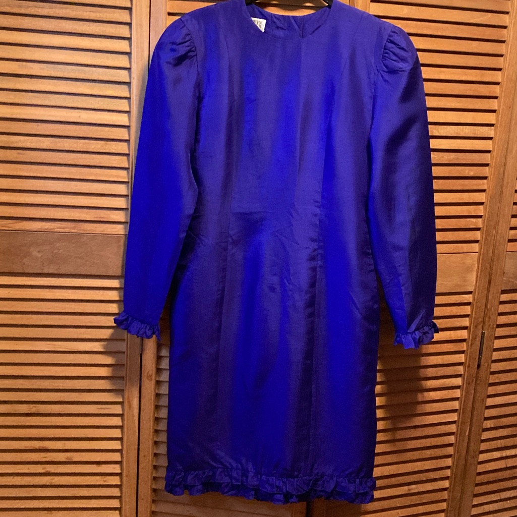 Kathryn Conover Purple Silk Dress